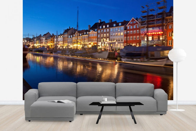 PHOTOWALL / Night in Nyhavn, Copenhagen, Denmark (e40931)