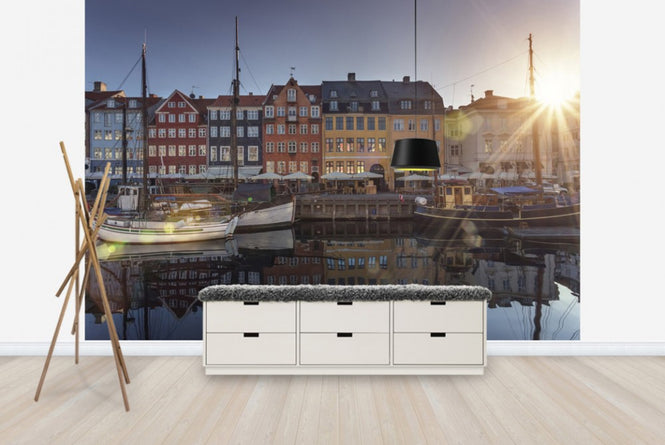 PHOTOWALL / Sunset in Nyhavn, Copenhagen, Denmark (e40935)