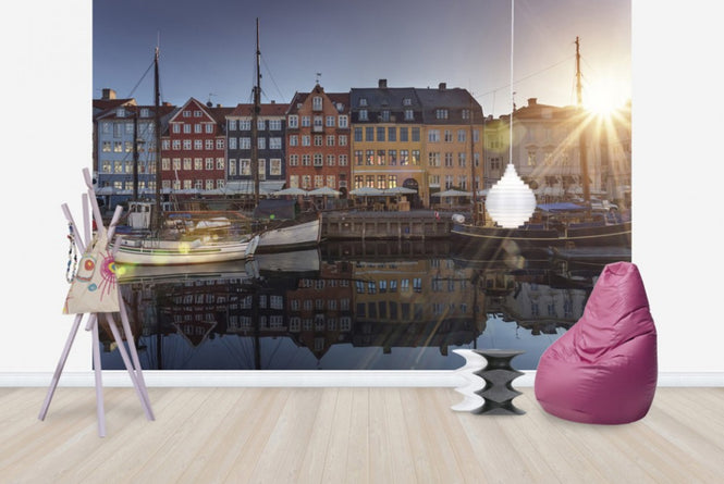 PHOTOWALL / Sunset in Nyhavn, Copenhagen, Denmark (e40935)