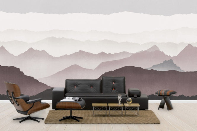 PHOTOWALL / Misty Landscape - Plum (e41069)