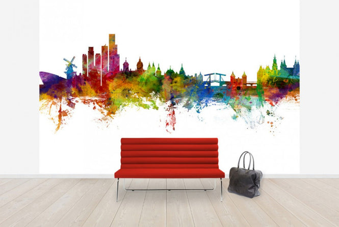 PHOTOWALL / Amsterdam Skyline windmill (e41082)