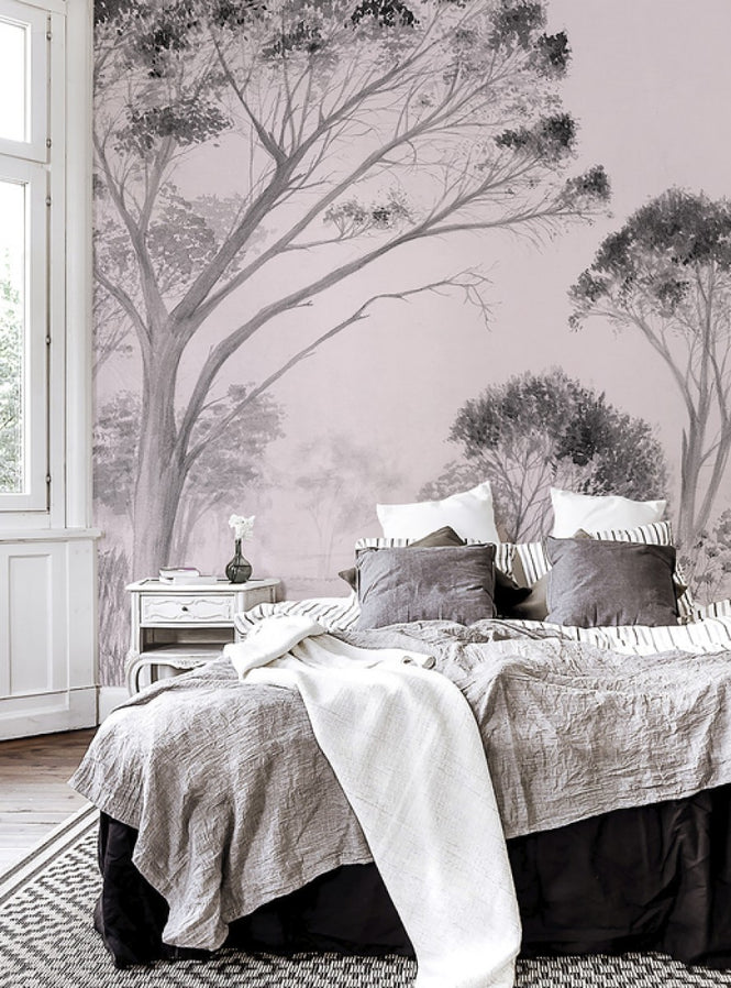 PHOTOWALL / Trees Dusty Pink (e50019)