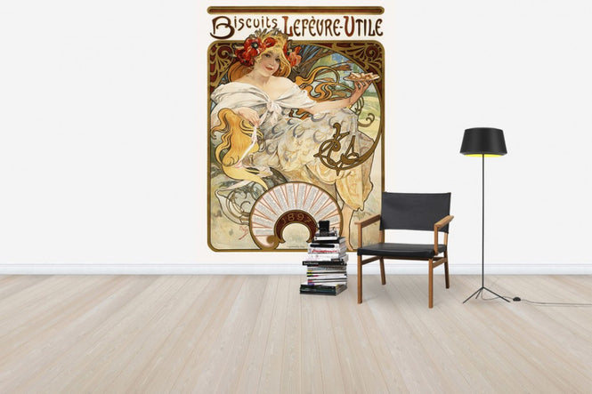 PHOTOWALL / Alphonse Mucha - Biscuits Lefévre-Utilie (e31031)