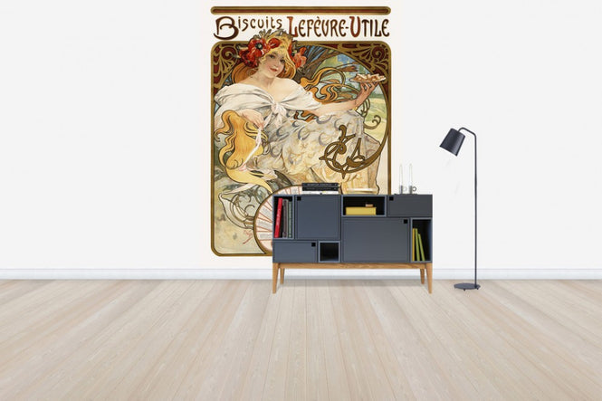 PHOTOWALL / Alphonse Mucha - Biscuits Lefévre-Utilie (e31031)