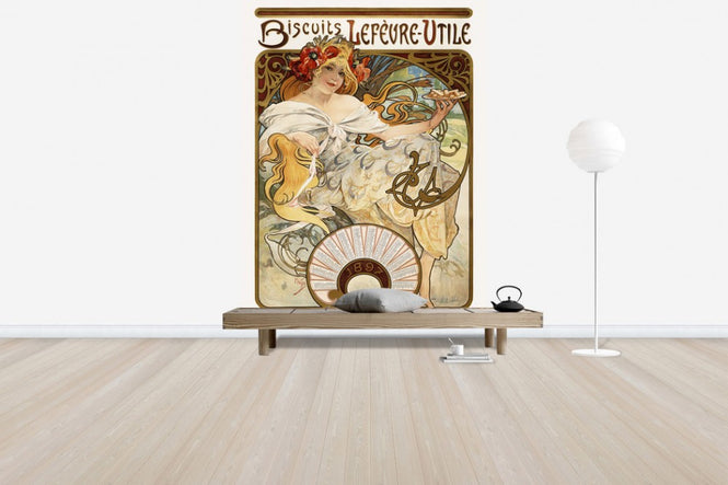 PHOTOWALL / Alphonse Mucha - Biscuits Lefévre-Utilie (e31031)
