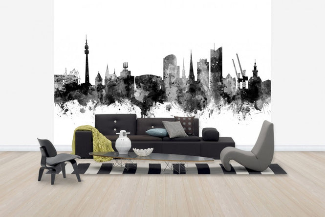 PHOTOWALL / Dortmund Skyline Black (e50133)
