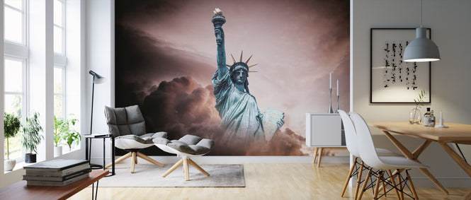 PHOTOWALL / Statue of Liberty in Clouds (e310698)
