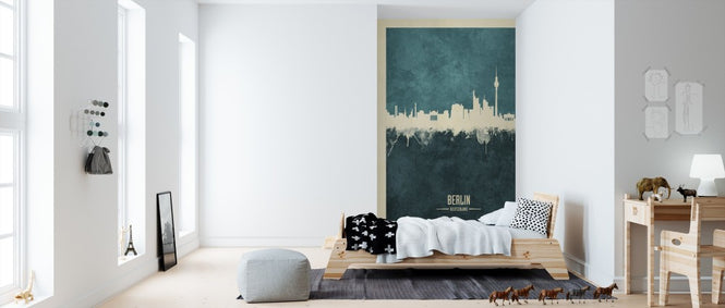 PHOTOWALL / Berlin Germany Skyline Blue (e310706)