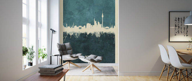 PHOTOWALL / Berlin Germany Skyline Blue (e310706)