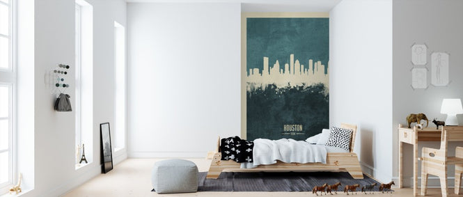 PHOTOWALL / Houston Texas Skyline Blue (e310754)