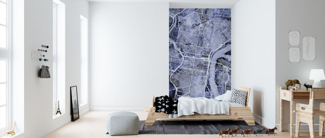 PHOTOWALL / Philadelphia Pennsylvania City Street Map (e311391)