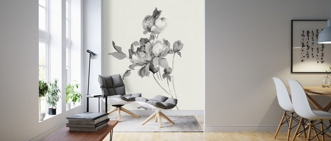 PHOTOWALL / Peony Blossoms Gray (e312279)