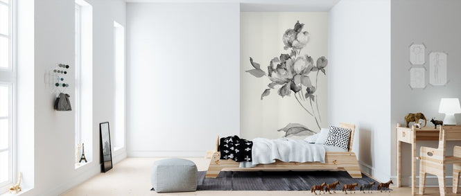 PHOTOWALL / Peony Blossoms Gray (e312279)
