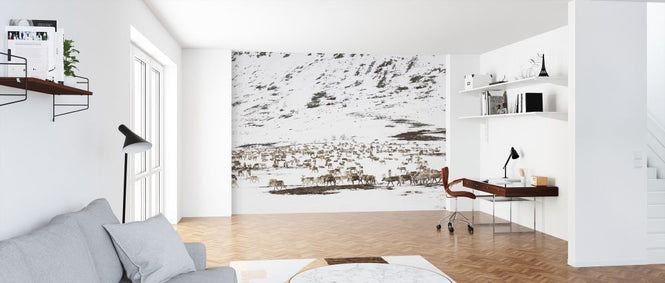 PHOTOWALL / Reindeers in Winter Landscape (e313027)