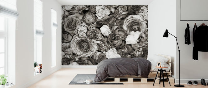 PHOTOWALL / Black and White Flowers (e313240)