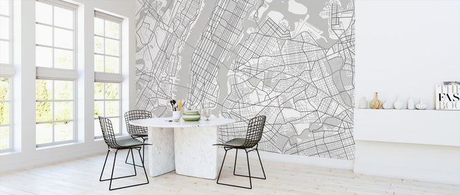 PHOTOWALL / New York Map BW (e313683)