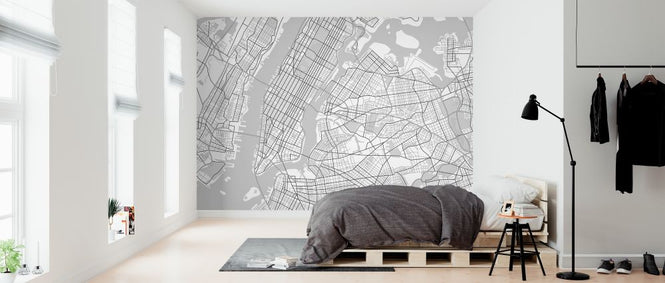 PHOTOWALL / New York Map BW (e313683)