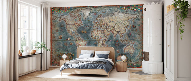 PHOTOWALL / Old Style World Map (e314294)