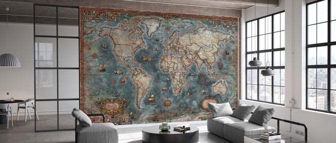 PHOTOWALL / Old Style World Map (e314294)