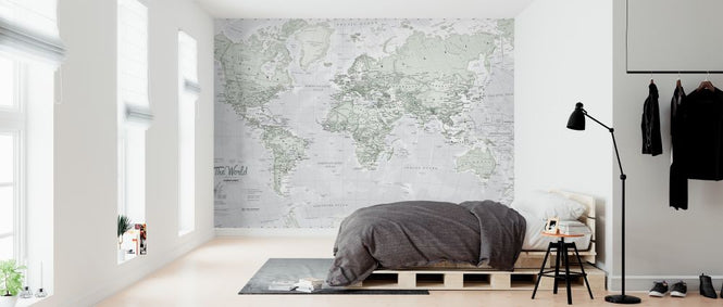 PHOTOWALL / World Map Political Rustic (e316095)
