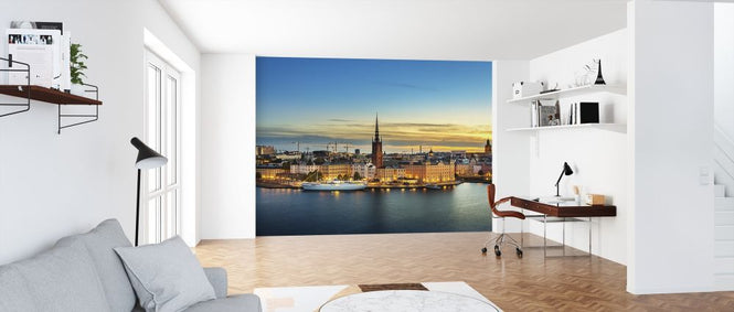 PHOTOWALL / Sunset over Riddarholmen Stockholm (e315884)