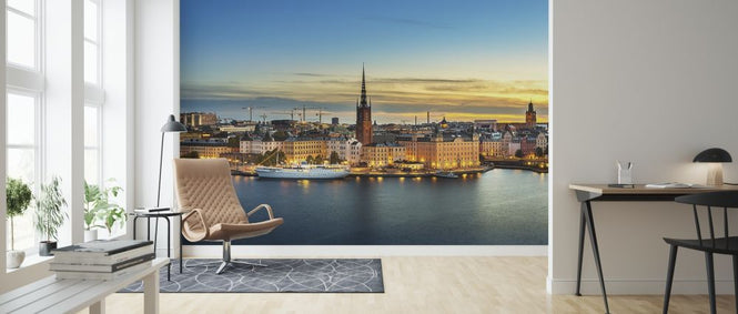 PHOTOWALL / Sunset over Riddarholmen Stockholm (e315884)