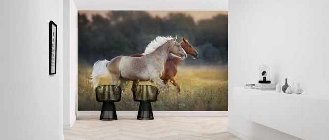 PHOTOWALL / Cream and Red Horse (e316511)