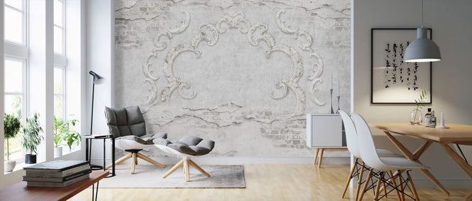 PHOTOWALL / Cracked Brick wall with Stucco (e317150)