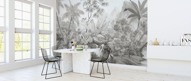 PHOTOWALL / Tangled Jungle - Blue Monochrome (e317161)