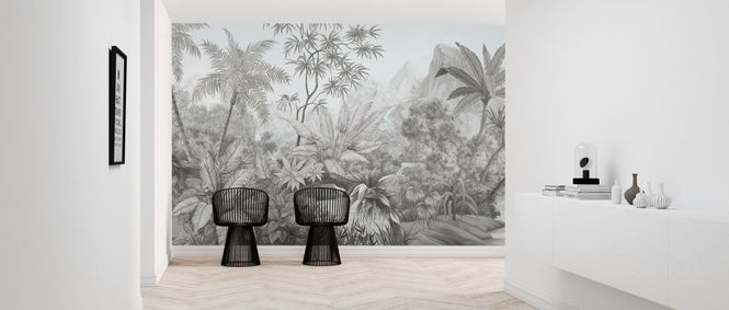 PHOTOWALL / Tangled Jungle - Blue Monochrome (e317161)