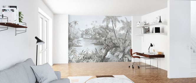 PHOTOWALL / Tangled Jungle II - Blue Monochrome (e317165)