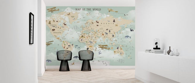 PHOTOWALL / Wildlife World Map (e317695)