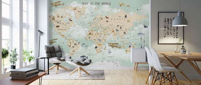 PHOTOWALL / Wildlife World Map (e317695)