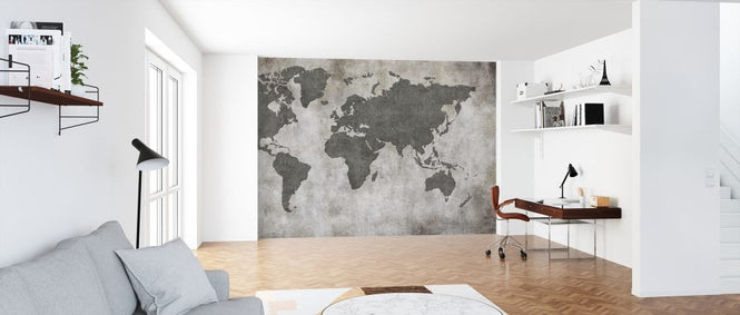 PHOTOWALL / Frayed Wall World Map (e319125)