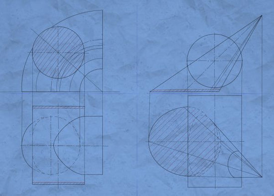 PHOTOWALL / Construction Drawing - Blue (e319133)