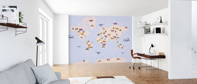 PHOTOWALL / Animal World Map (e319159)