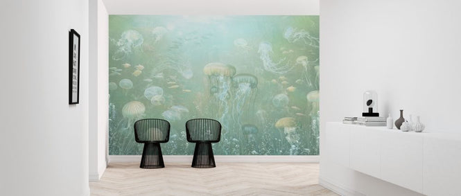 PHOTOWALL / Jellyfish Garden - Green (e319257)