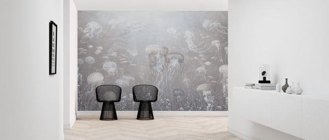PHOTOWALL / Jellyfish Garden - Sepia (e319258)