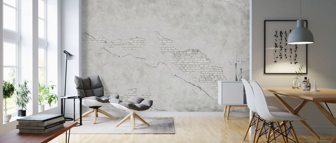 PHOTOWALL / Cracked Plaster Brick Wall (e321300)