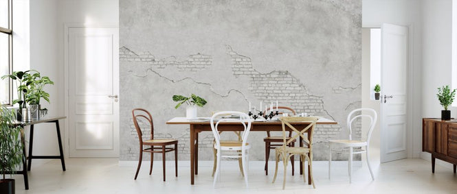 PHOTOWALL / Cracked Plaster Brick Wall (e321300)