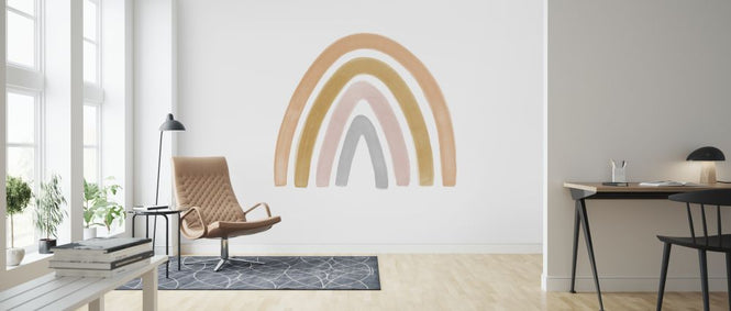 PHOTOWALL / Watercolor Rainbow Orange and Gray (e321178)