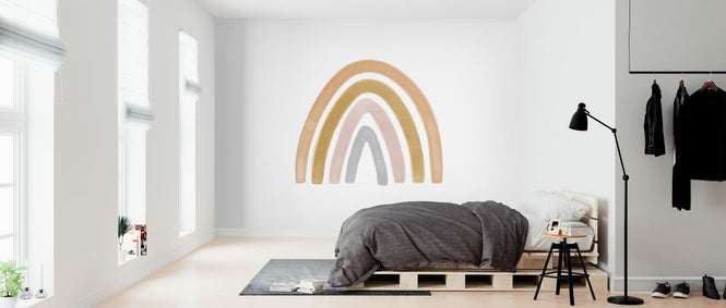 PHOTOWALL / Watercolor Rainbow Orange and Gray (e321178)