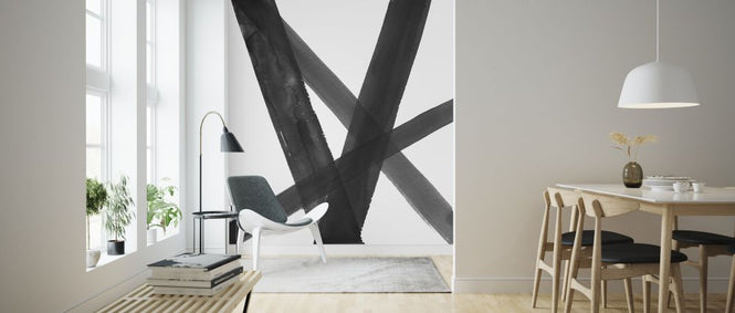 PHOTOWALL / Watercolor Lines II Black (e321224)