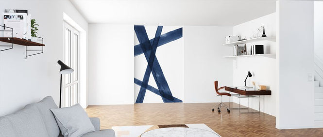 PHOTOWALL / Watercolor Lines I Blue (e321225)