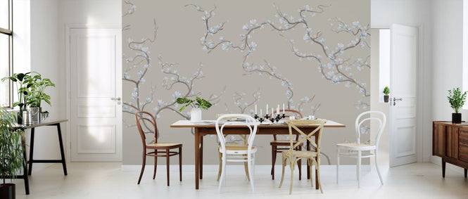 PHOTOWALL / Flourishing Magnolia - Soft Natur Blue (e322735)