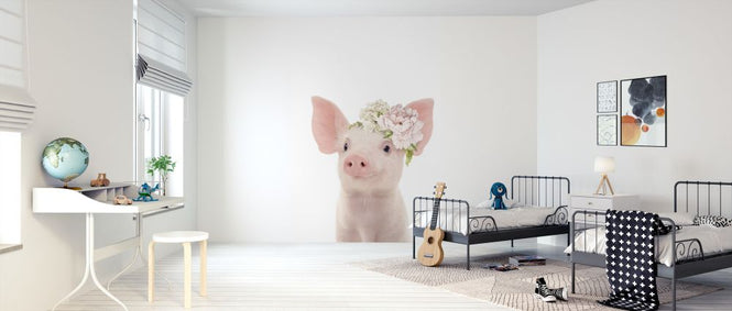 PHOTOWALL / Floral Piglet (e322230)