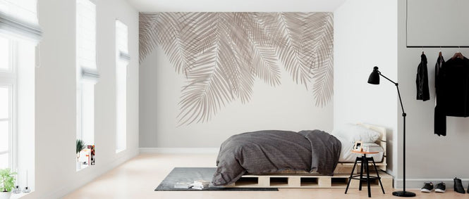 PHOTOWALL / Hanging Palm Leaves - Sepia (e321944)