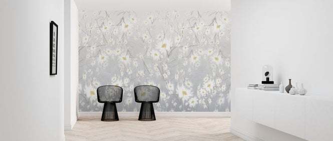 PHOTOWALL / Chamomiles - Gray (e322232)
