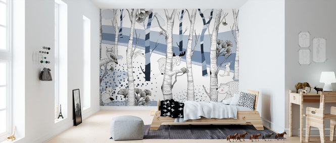 PHOTOWALL / Woodland - Blue (e322319)