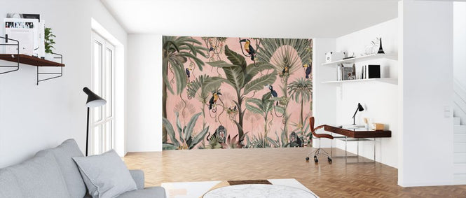 PHOTOWALL / Exotic Jungle - Pink (e325515)
